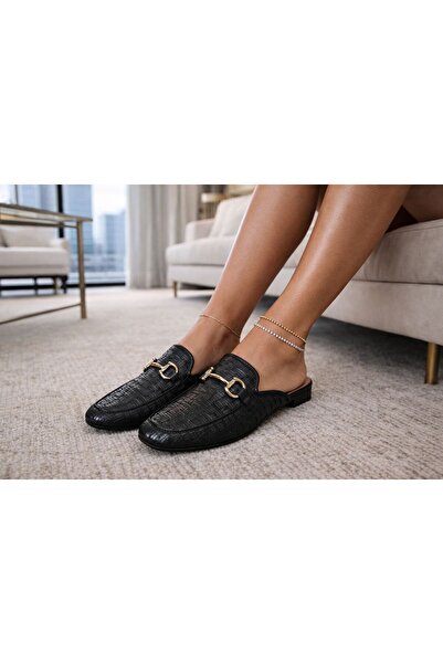 mothers dream Elegant Woven Horsebit Mule Flats