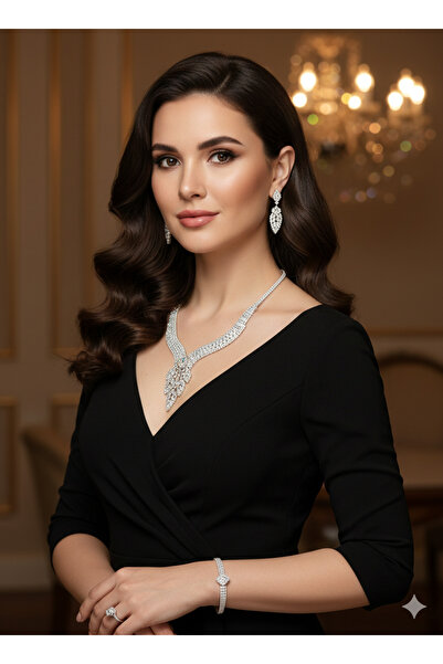 burjalmodah Luxury necklace, earrings, and bracelet set – perfect for special...