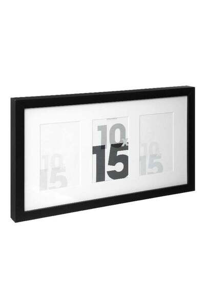 Atmosphera إطار صور جداري مزخرف من مادة إيفا، أسود اللون، يتسع لثلاث صور، سهل...