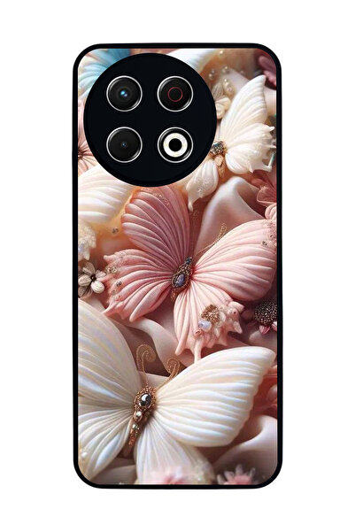 TECNO غطاء حماية متوافق مع سبارك 30 برو، مطبوع، أسود غير لامع، سيليكون ناعم، ...