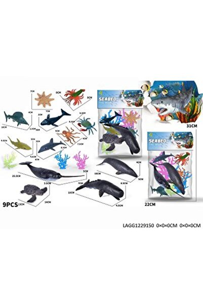 PlayFun Set 6 Animale Marine pentru Copii – Figurine Realiste din Plastic Rez...