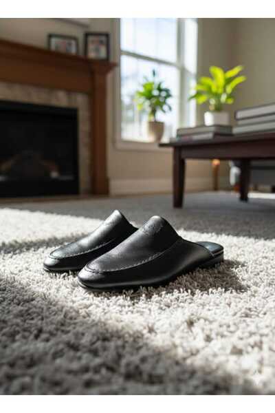 w white stars sports & wear Papuci din piele cu emblemă pc-289, papuci de con...