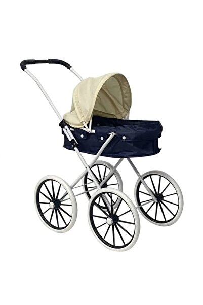 PlayFun Carucior landou pentru papusi cu roti mari, crem