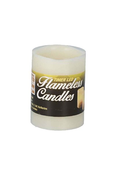 Blazing Ledz شمعة ليدز المعطرة عديمة اللهب بيضاء 4 بوصة