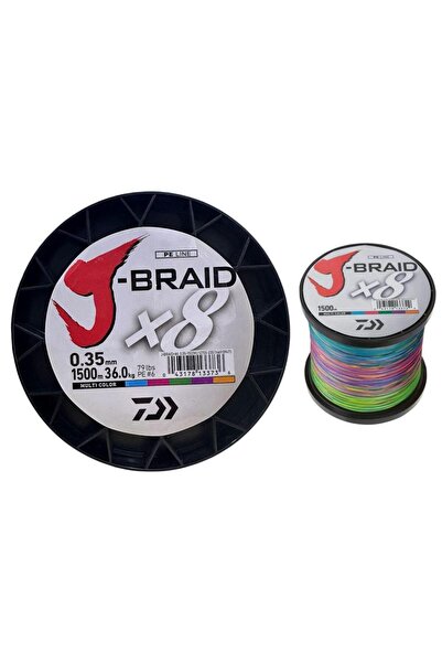 daiwa J-Braid 8X 1500mt 0.35mm İp Misina Multi Color