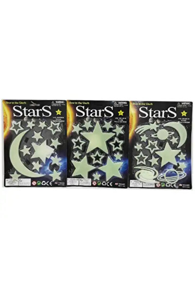 PlayFun Set Fosforescent Stele și Lună Luminoase