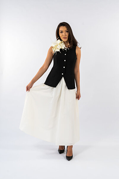 Gorgeaux Elegant Ivory Skirt Noelia - S(36)