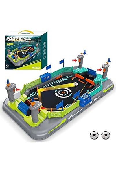 PlayFun Mini Arenă Fotbal de Masă cu Lansatoare și 2 Mingi – Joc Interactiv p...