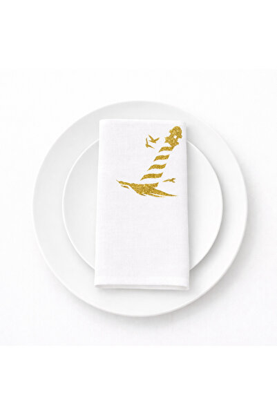 desicap Doğal Keten Peçete 34x34 cm – Söz Nişan Masa Peçetesi, Davet Sofrası,...