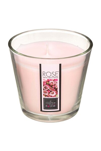 Atmosphera Nina Rose Scented Glass Jar Candle Light Pink 190g