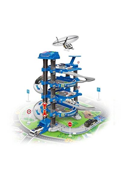 PlayFun Set Parcare Poliție Multietajat cu Lumini