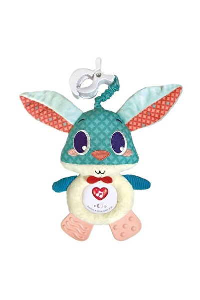 PlayFun Sensory plush toy for babies, with sounds and lights, with crib clip,...