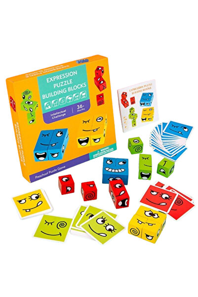 PlayFun Set 12 cuburi educative si 50 cartonase cu modele