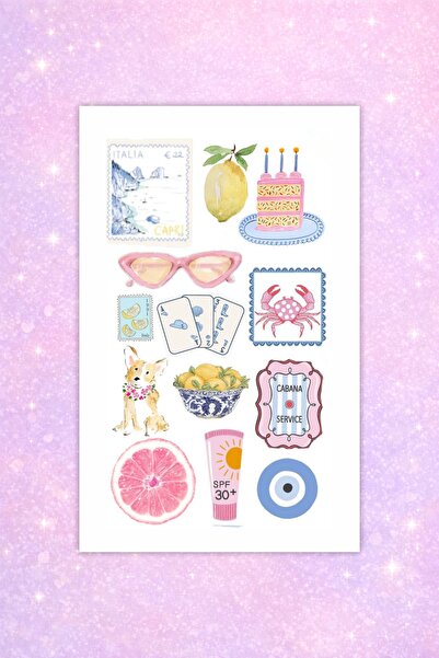 LABELOVE Pink Party 45’li Pembe Konsept Sticker Set – Planner, Bullet Journal & Laptop Uyumlu