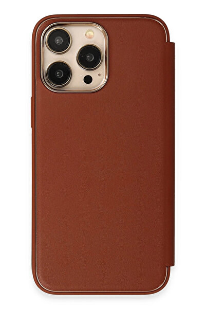 POYRAZ MARKET Newface iPhone 13 Pro Case with Dolpin Cover - Brown