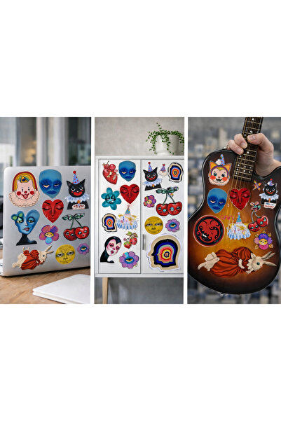 Limitless Design ملصق بتصميم بديل مع شكل وجه رائع