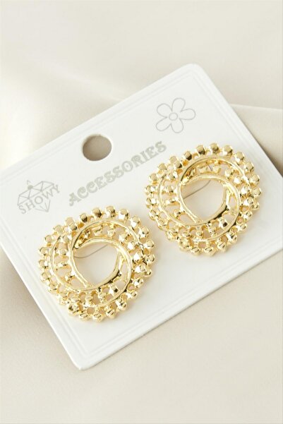 ZERO LAND أقراط معدنية ملتوية على شكل زجزاج من STOROZAL - (00521) لون فضي