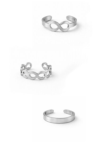 Sortie Aksesuar خاتم من الفولاذ المقاوم للصدأ قابل للتعديل مع شخصيات اللانهائ...