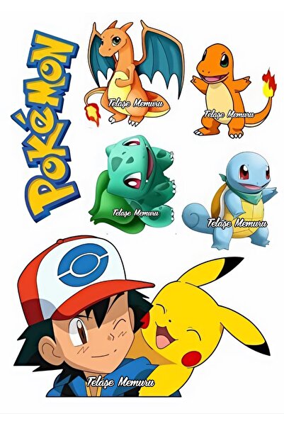 telaşe memuru Pokemon Pasta Süsü - Yenilebilir Pasta Resmi ve Baskısı - Yenil...