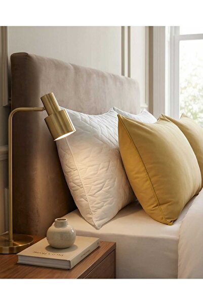 incila home AURİVA 2 Adet Gold Serisi 1200Gr Boncuk Elyaf Yastık 50x70cm