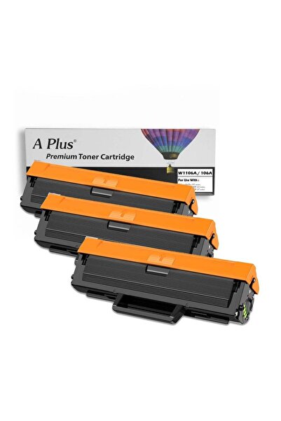 A PLUS APlus Compatible 106A W1106A 3 Pieces Combo Toner Cartridge Black for ...