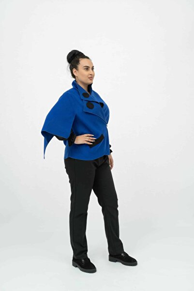 Gorgeaux Elegant Blue Cardigan with Teresa Details - 5XL(50)