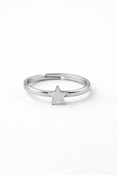 Sortie Aksesuar Small star-shaped stainless steel adjustable ring