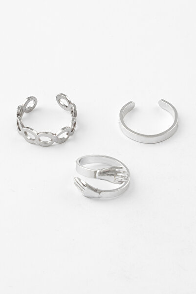 Sortie Aksesuar Infinity and Embracing Hands Figured 3-Piece Stainless Steel ...