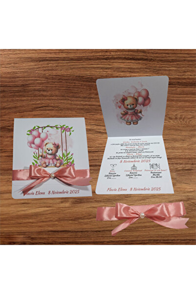 Aela.alc Invitatie botez set 10 buc