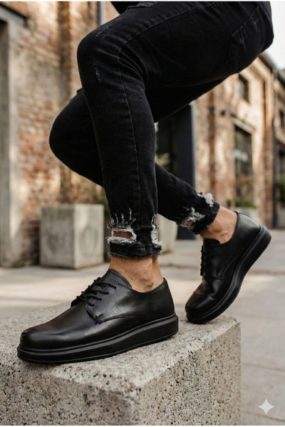 GÜR MODA AYAKKABI Lightweight Orthopedic Stitched Lace-Up Non-Slip Sole Vegan...