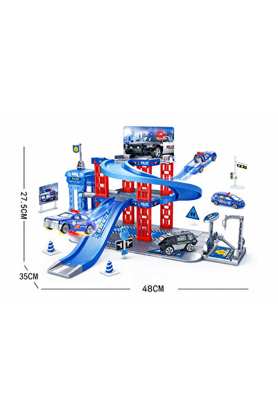 Police Police Station Tower Track 3D Game with Cars and Ramping Lanes - 47 Pi...