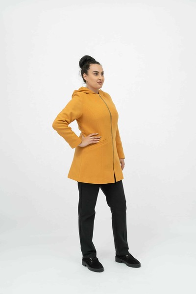 Gorgeaux Orange Jacket with Zipper and Hood - M(38)
