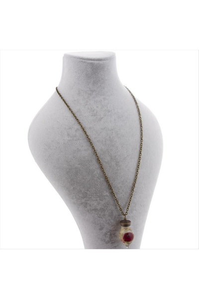 ZERO LAND قلادة STOROZAL على شكل جرة زجاجية (00512) - إبرولي