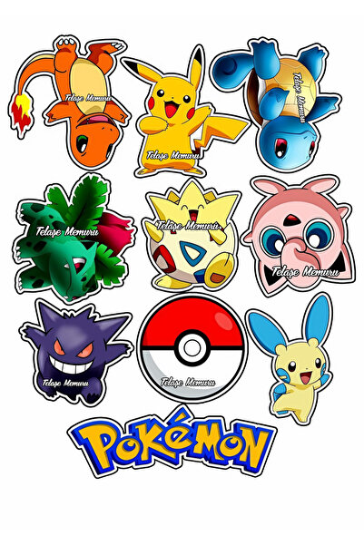 telaşe memuru Pokemon Pasta Süsü - Yenilebilir Pasta Resmi ve Baskısı - Yenil...