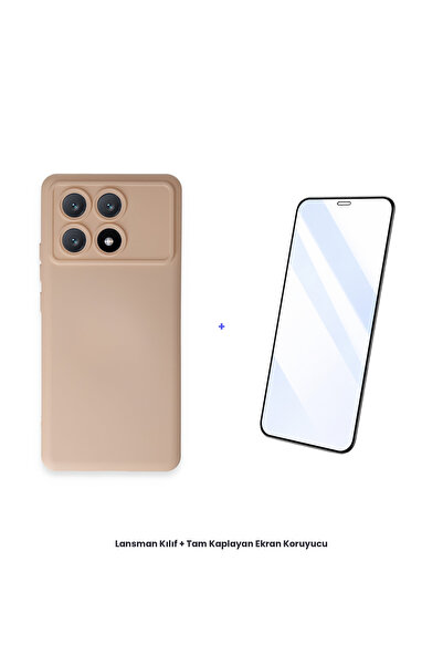 cepmoda حافظة إطلاق Poco X6 Pro + مجموعة واقي شاشة مضاد للكهرباء الساكنة - بودرة