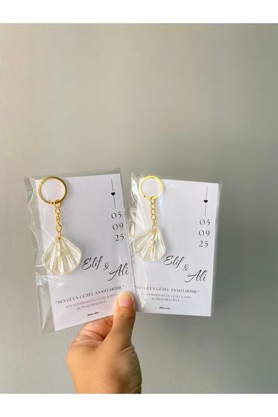 NESRİNTUHAFİYE İnci İstiridye Anahtarlık Hediyelik Söz,nikah ,düğün,nişan - 2...