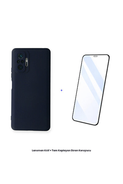 cepmoda Redmi Note 10 Pro Lansman Kılıf + Tam Kaplayan Antistatik Ekran Koruy...
