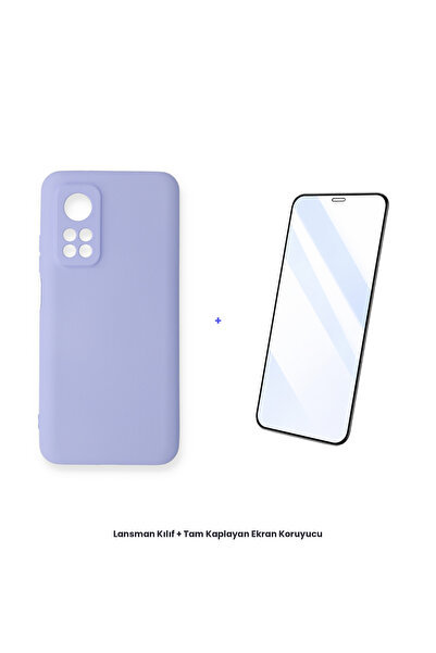 cepmoda حافظة Mi 10T + مجموعة واقي شاشة مضاد للكهرباء الساكنة - أرجواني