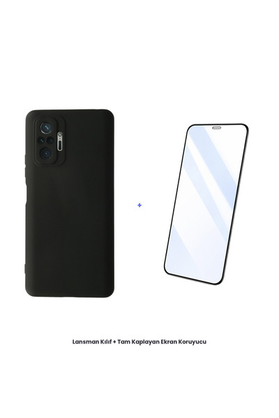 cepmoda Redmi Note 10 Pro Launch Case + Full Coverage Antistatic Screen Prote...