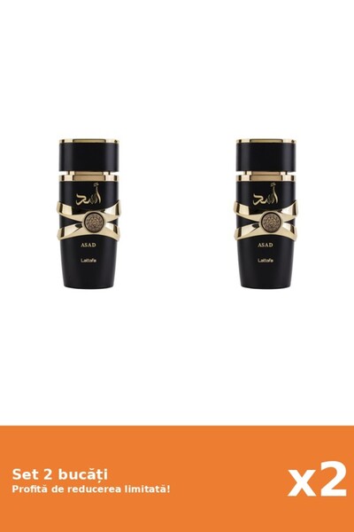 lattafa Set 2 x Apa de Parfum Asad, Lattafa, Barbati - 100ml