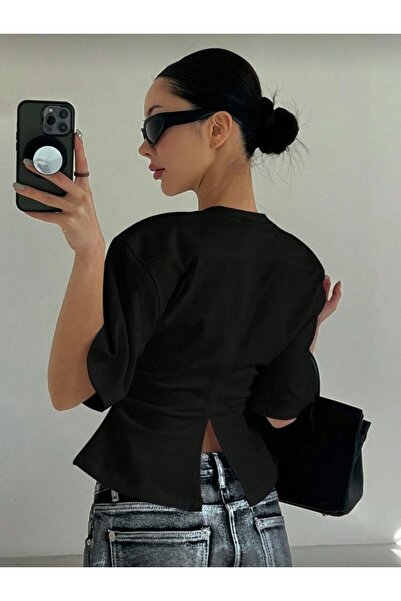 Violon ΜΑΥΡΗ ΚΟΜΨΗ ΜΠΛΟΥΖΑ ΜΕ ΛΕΠΤΟΜΕΡΕΙΑ ΣΚΙΣΙΜΟΥ