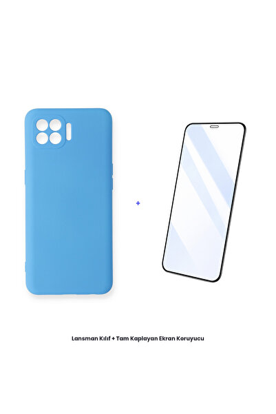 cepmoda حافظة إطلاق هاتف أوبو رينو 4 لايت + مجموعة واقي شاشة كامل التغطية مضا...