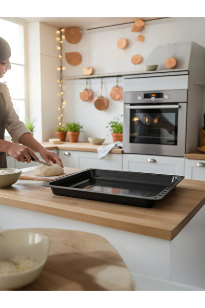 MyBru Emaye Ankastre Fırın Tepsisi 45.5 x 37.5 x 4.4 Cm
