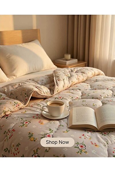 incila home AURİVA Çift Kişilik Yorgan 195x215 cm Yeşil