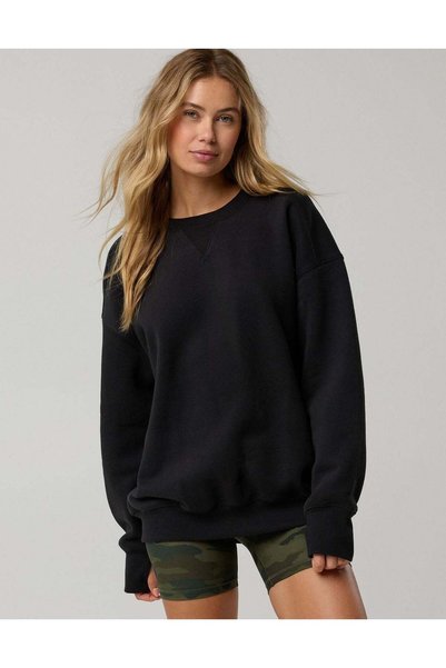 AMERICAN EAGLE OFFLINE By Aerie Cloud Fleece Crewneck Sweatshirt