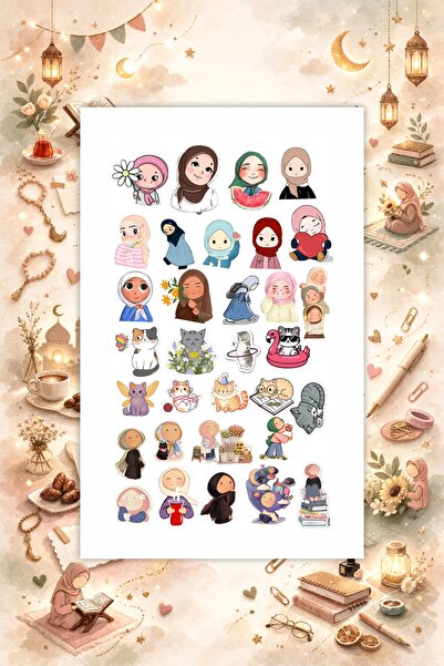 LABELOVE Ramazan Konseptli 90+ Parça Sticker Set – Ajanda, Planner, Laptop Uyumlu