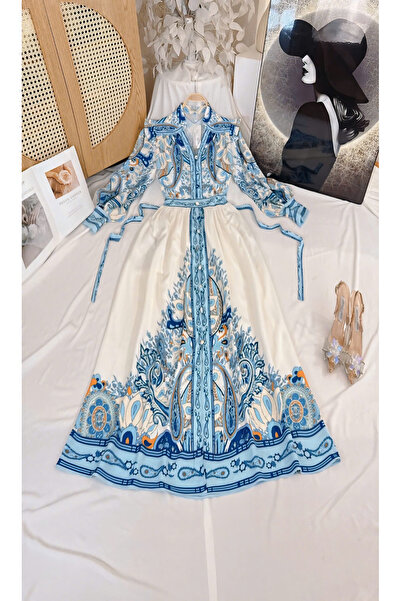 Gorgeousyang Trends Open Stub Long Sleeve Maxi Dress