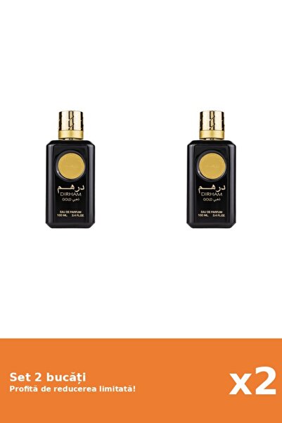 ARD AL ZAAFARAN Set 2 x Apa de Parfum Dirham Gold, Ard Al Zaafaran, Barbati -...