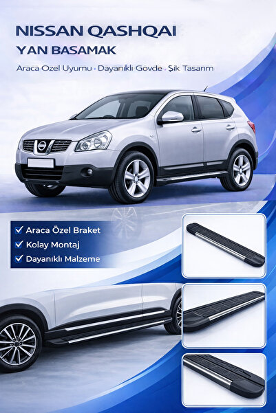 ACK Dizayn NİSSAN QASHQAİ 2007-2013 ARACA ÖZEL ÜRETİM YAN BASAMAK ALÜMİNYUM A+