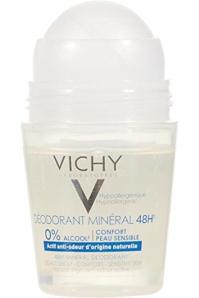 VICHY 48 Hours Mineral Aluminum Free Deodorant 50ml (Pack of 2)